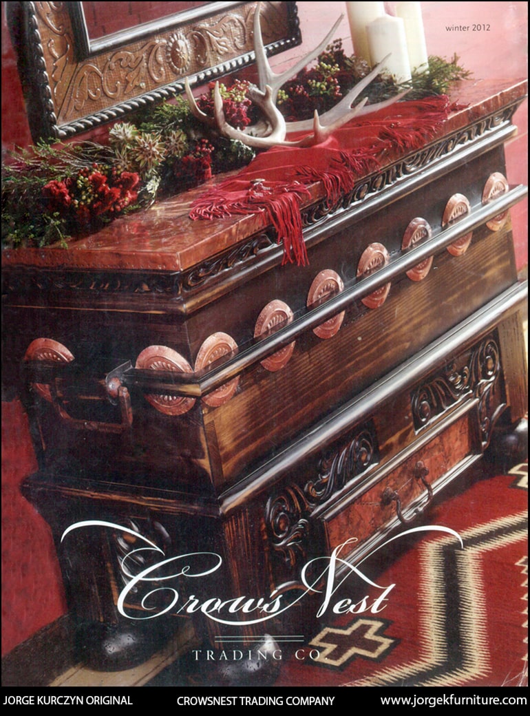 Crowsnest Trading Company - Cooper Hand Carved Trunk